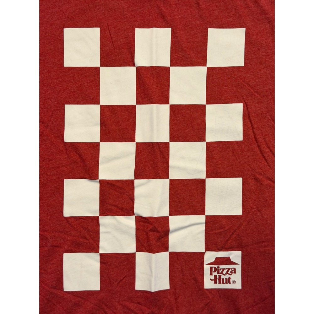 Pizza Hut T-Shirt Mens M Red Checkered Logo Graphic Short Sleeve Promo Tee - Picture 4 of 8